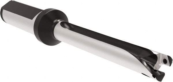 Allied Machine and Engineering - Series 11, 11 to 11.99mm Diam, 16mm Diam Straight Shank with Flange, Straight Flute Spade Drill - 119.9mm Max Depth, 196.4mm OAL, Long Length, Through Coolant - USA Tool & Supply