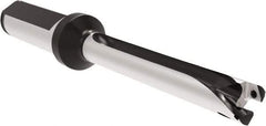 Allied Machine and Engineering - Series 11, 11 to 11.99mm Diam, 16mm Diam Straight Shank with Flange, Straight Flute Spade Drill - 119.9mm Max Depth, 196.4mm OAL, Long Length, Through Coolant - USA Tool & Supply