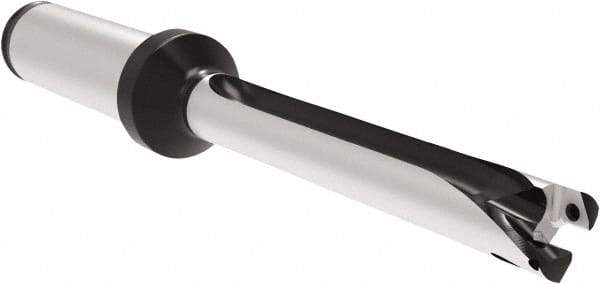 Allied Machine and Engineering - Series 11, 11 to 11.99mm Diam, 5/8" Diam Straight Shank with Flange, Straight Flute Spade Drill - 4-23/32" Max Depth, 5.76" Body Length, 7-23/32" OAL, Long Length, Through Coolant - USA Tool & Supply