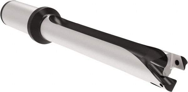 Allied Machine and Engineering - Series 22, 22 to 23.99mm Diam, 1" Diam Straight Shank with Flange, Straight Flute Spade Drill - 9-7/16" Max Depth, 13-5/32" OAL, Long Length, Through Coolant - USA Tool & Supply