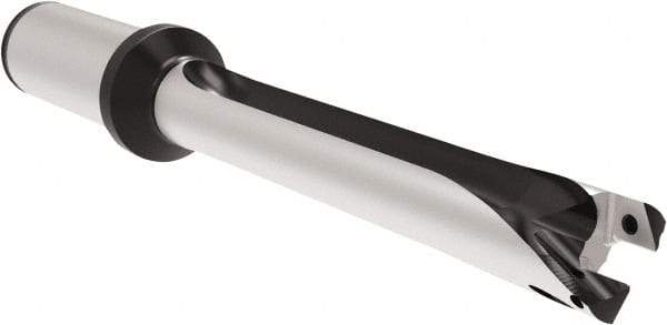 Allied Machine and Engineering - Series 20, 20 to 21.99mm Diam, 25mm Diam Straight Shank with Flange, Straight Flute Spade Drill - 153.9mm Max Depth, 246.9mm OAL, Standard Length, Through Coolant - USA Tool & Supply