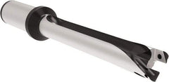 Allied Machine and Engineering - Series 20, 20 to 21.99mm Diam, 25mm Diam Straight Shank with Flange, Straight Flute Spade Drill - 153.9mm Max Depth, 246.9mm OAL, Standard Length, Through Coolant - USA Tool & Supply