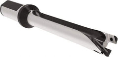 Allied Machine and Engineering - Series 20, 20 to 21.99mm Diam, 1" Diam Straight Shank with Flange, Straight Flute Spade Drill - 6-1/16" Max Depth, 7.365" Body Length, 9.8" OAL, Standard Length, Through Coolant - USA Tool & Supply