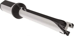 Allied Machine and Engineering - Series 18, 18 to 19.99mm Diam, 25mm Diam Straight Shank with Flange, Straight Flute Spade Drill - 199.9mm Max Depth, 292.7mm OAL, Long Length, Through Coolant - USA Tool & Supply