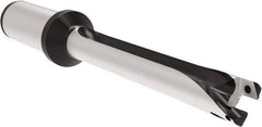 Allied Machine and Engineering - Series 18, 18 to 19.99mm Diam, 1" Diam Straight Shank with Flange, Straight Flute Spade Drill - 7-7/8" Max Depth, 11-19/32" OAL, Long Length, Through Coolant - USA Tool & Supply
