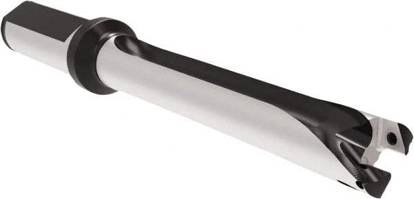 Allied Machine and Engineering - Series 16, 16 to 16.99mm Diam, 20mm Diam Straight Shank with Flange, Straight Flute Spade Drill - 118.9mm Max Depth, 202.1mm OAL, Standard Length, Through Coolant - USA Tool & Supply
