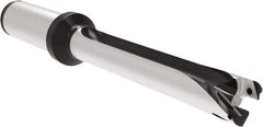 Allied Machine and Engineering - Series 15, 15 to 15.99mm Diam, 20mm Diam Straight Shank with Flange, Straight Flute Spade Drill - 159.9mm Max Depth, 239.5mm OAL, Long Length, Through Coolant - USA Tool & Supply