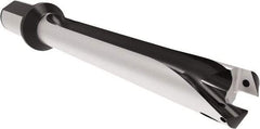 Allied Machine and Engineering - Series 32, 32 to 35mm Diam, 1-1/2" Diam Straight Shank with Flange, Straight Flute Spade Drill - 13-25/32" Max Depth, 15.758" Body Length, 18-11/16" OAL, Long Length, Through Coolant - USA Tool & Supply