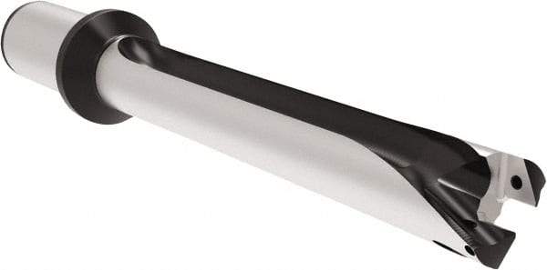 Allied Machine and Engineering - Series 32, 32 to 35mm Diam, 1-1/2" Diam Straight Shank with Flange, Straight Flute Spade Drill - 13-25/32" Max Depth, 15.758" Body Length, 18-11/16" OAL, Long Length, Through Coolant - USA Tool & Supply