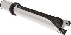 Allied Machine and Engineering - Series 24, 24 to 25.99mm Diam, 25mm Diam Straight Shank with Flange, Straight Flute Spade Drill - 259.9mm Max Depth, 354.7mm OAL, Long Length, Through Coolant - USA Tool & Supply