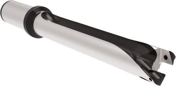 Allied Machine and Engineering - Series 24, 24 to 25.99mm Diam, 1" Diam Straight Shank with Flange, Straight Flute Spade Drill - 10.2323" Max Depth, 11.582" Body Length, 14-1/32" OAL, Long Length, Through Coolant - USA Tool & Supply