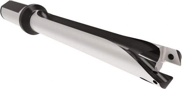 Allied Machine and Engineering - Series 22, 22 to 23.99mm Diam, 1" Diam Straight Shank with Flange, Straight Flute Spade Drill - 9-7/16" Max Depth, 13-5/32" OAL, Long Length, Through Coolant - USA Tool & Supply
