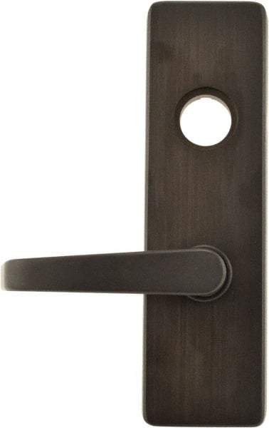 Stanley - Oil Rubbed Bronze Finish, Steel Lever Trim - Left Hand Reverse, For Exit Devices - USA Tool & Supply