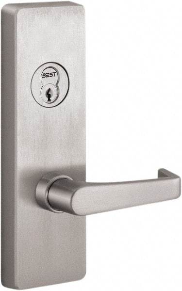 Stanley - Satin Stainless Steel Finish, Steel Lever Trim - Nonhanded, For Exit Devices - USA Tool & Supply
