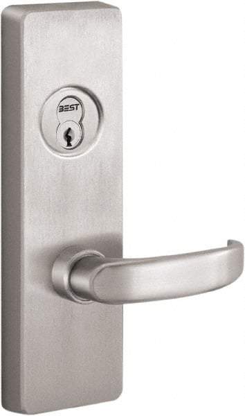 Stanley - Satin Stainless Steel Finish, Steel Lever Trim - Right Hand, For Exit Devices - USA Tool & Supply