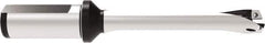 Allied Machine and Engineering - Series 18, 18 to 19.99mm Diam, 25mm Diam Straight Shank with Flange, Straight Flute Spade Drill - 60mm Max Depth, 152.8mm OAL, Standard Length, Through Coolant - USA Tool & Supply