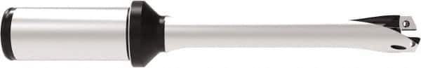 Allied Machine and Engineering - Series 18, 18 to 19.99mm Diam, 25mm Diam Straight Shank with Flange, Straight Flute Spade Drill - 99.9mm Max Depth, 192.8mm OAL, Standard Length, Through Coolant - USA Tool & Supply
