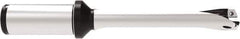 Allied Machine and Engineering - Series 18, 18 to 19.99mm Diam, 25mm Diam Straight Shank with Flange, Straight Flute Spade Drill - 99.9mm Max Depth, 192.8mm OAL, Standard Length, Through Coolant - USA Tool & Supply