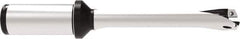 Allied Machine and Engineering - Series 18, 18 to 19.99mm Diam, 1" Diam Straight Shank with Flange, Straight Flute Spade Drill - 3-15/16" Max Depth, 7.665" OAL, Standard Length, Through Coolant - USA Tool & Supply