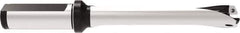 Allied Machine and Engineering - Series 17, 17 to 17.99mm Diam, 20mm Diam Straight Shank with Flange, Straight Flute Spade Drill - 54mm Max Depth, 136.9mm OAL, Standard Length, Through Coolant - USA Tool & Supply