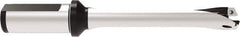 Allied Machine and Engineering - Series 20, 20 to 21.99mm Diam, 25mm Diam Straight Shank with Flange, Straight Flute Spade Drill - 66mm Max Depth, 158.9mm OAL, Standard Length, Through Coolant - USA Tool & Supply