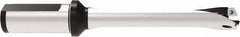 Allied Machine and Engineering - Series 20, 20 to 21.99mm Diam, 25mm Diam Straight Shank with Flange, Straight Flute Spade Drill - 110mm Max Depth, 202.9mm OAL, Standard Length, Through Coolant - USA Tool & Supply