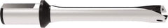Allied Machine and Engineering - Series 32, 32 to 35mm Diam, 1-1/2" Diam Straight Shank with Flange, Straight Flute Spade Drill - 4-9/64" Max Depth, 9-1/32" OAL, Standard Length, Through Coolant - USA Tool & Supply