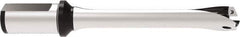 Allied Machine and Engineering - Series 26, 26 to 28.99mm Diam, 1-1/4" Diam Straight Shank with Flange, Straight Flute Spade Drill - 5-23/32" Max Depth, 9.7368" OAL, Standard Length, Through Coolant - USA Tool & Supply