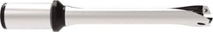 Allied Machine and Engineering - Series 26, 26 to 28.99mm Diam, 1-1/4" Diam Straight Shank with Flange, Straight Flute Spade Drill - 5-23/32" Max Depth, 9.7368" OAL, Standard Length, Through Coolant - USA Tool & Supply