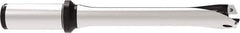 Allied Machine and Engineering - Series 24, 24 to 25.99mm Diam, 25mm Diam Straight Shank with Flange, Straight Flute Spade Drill - 129.9mm Max Depth, 224.7mm OAL, Standard Length, Through Coolant - USA Tool & Supply