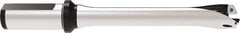 Allied Machine and Engineering - Series 24, 24 to 25.99mm Diam, 1" Diam Straight Shank with Flange, Straight Flute Spade Drill - 3-5/64" Max Depth, 6-7/8" OAL, Standard Length, Through Coolant - USA Tool & Supply
