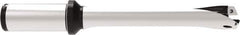 Allied Machine and Engineering - Series 22, 22 to 23.99mm Diam, 25mm Diam Straight Shank with Flange, Straight Flute Spade Drill - 72mm Max Depth, 164.3mm OAL, Standard Length, Through Coolant - USA Tool & Supply