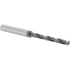 Iscar - 4mm 140° Solid Carbide Jobber Drill - TiAlN Finish, Right Hand Cut, Spiral Flute, Straight Shank, 74mm OAL, Standard Point - USA Tool & Supply