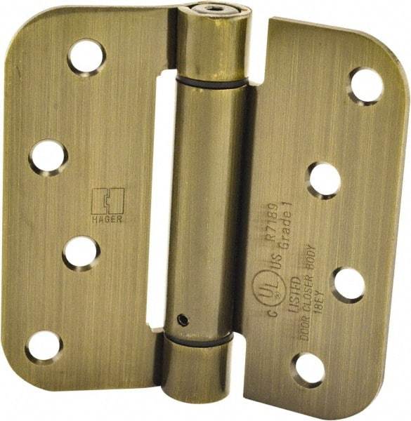 Hager - Specialty Hinges   Type: Self Closing Hinge    Length (Inch): 4 - USA Tool & Supply