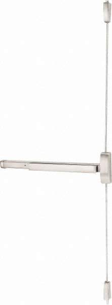 Stanley - Fire Rated, Left & Right Hand, Surface Vertical Rod - Satin Stainless Steel Finish, 28 to 36" Door Width, Grade 1 - USA Tool & Supply