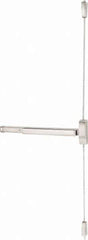 Stanley - Fire Rated, Left & Right Hand, Surface Vertical Rod - Satin Stainless Steel Finish, 28 to 36" Door Width, Grade 1 - USA Tool & Supply
