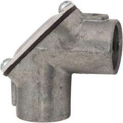 Hubbell-Raco - 1/2" Trade, Die Cast Zinc Threaded Angled Rigid/Intermediate (IMC) Conduit Coupling - USA Tool & Supply