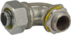 Hubbell-Raco - 1/2" Trade, Steel & Malleable Iron Angled Liquidtight Conduit Connector - USA Tool & Supply