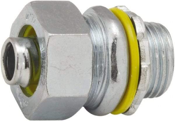 Hubbell-Raco - 3/8" Trade, Steel & Malleable Iron Straight Liquidtight Conduit Connector - USA Tool & Supply