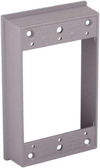 Hubbell-Raco - 1 Gang, 1" Knockouts, Aluminum Rectangle Device Box - 4-23/32" Overall Height x 1.031" Overall Depth, Weather Resistant - USA Tool & Supply