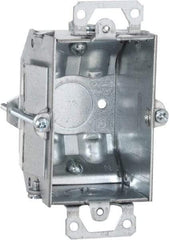 Hubbell-Raco - 1 Gang, (1) 1/2" Knockout, Steel Rectangle Switch Box - 4-7/32" Overall Height x 3" Overall Width x 2-1/4" Overall Depth - USA Tool & Supply