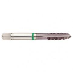 M2x0.40 6H 3-Flute Cobalt Green Ring Spiral Point Plug Tap-TiCN - USA Tool & Supply