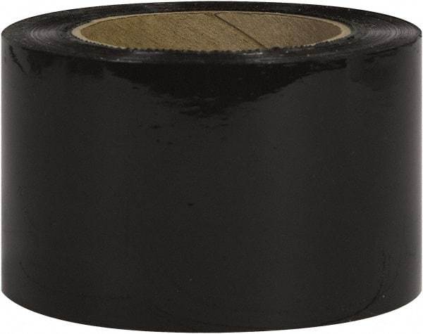 Made in USA - 3" x 1,000' 80 Gauge Black Bunding Stretch Film - USA Tool & Supply