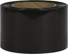 Made in USA - 3" x 1,000' 80 Gauge Black Bunding Stretch Film - USA Tool & Supply