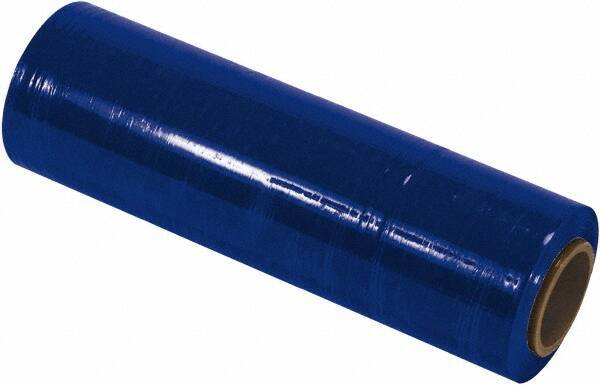 Made in USA - 18" x 1,500' 80 Gauge Blue Cast Hand Stretch Film - USA Tool & Supply