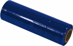 Made in USA - 18" x 1,500' 80 Gauge Blue Cast Hand Stretch Film - USA Tool & Supply