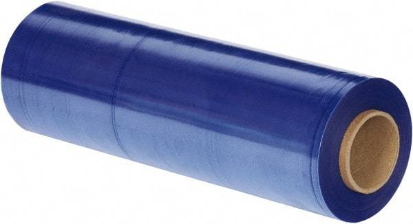 Made in USA - 18" x 1,500' 100 Gauge Blue UVI Hand Stretch Film - USA Tool & Supply