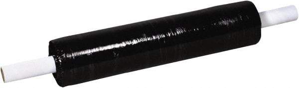Made in USA - 20" x 1,000' 80 Gauge Black Extended Core Cast Stretch Film - USA Tool & Supply