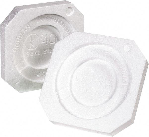 Made in USA - 8-1/2" Long x 8-1/2" Wide x 1-1/8" High x 1-1/4" Thick Polystyrene Foam - White, Case - USA Tool & Supply