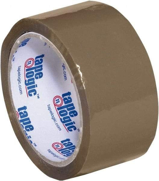 Tape Logic - 2" x 55 Yd Tan Acrylic Adhesive Packaging Tape - Polypropylene Film Backing, 1.8 mil Thick, 18 Lb Tensile Strength - USA Tool & Supply